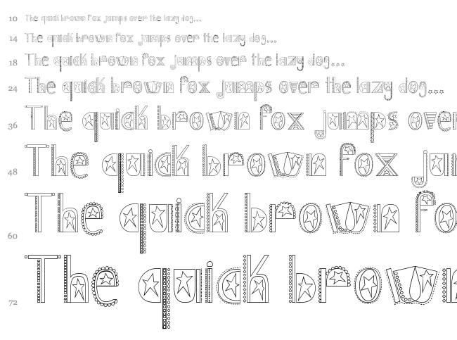Captain A font waterfall